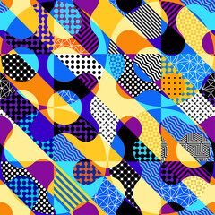 Poster - Geometric abstract pattern. Intersection style