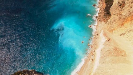 Wall Mural - Aerial drone view of Zakynthos nature and sea, Greece