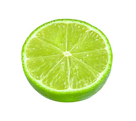 Wall Mural - lime slice on transparent png