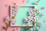 Fototapeta Tulipany - Beautiful spring nature background with lovely blossom made with Generative AI