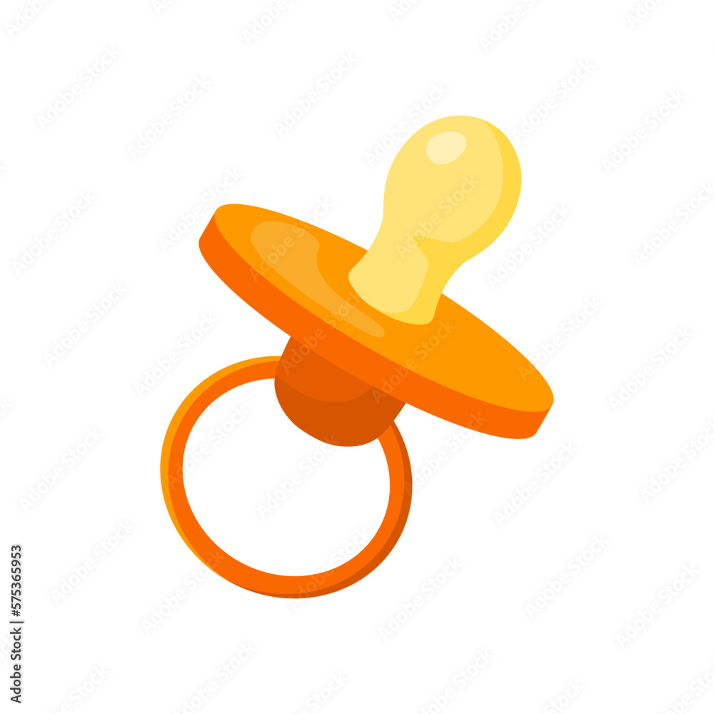 newbord pacifier cartoon vector illustration Stock Vector | Adobe Stock