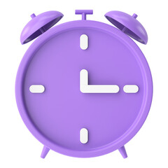 3D alarm clock. 3D illustration.