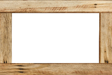 Wall Mural - Wood frame isolated on white background.Vintage concept.