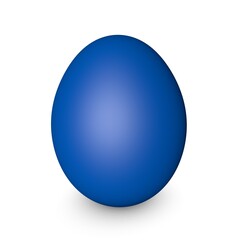 Poster - 3d Easter egg on a white background.