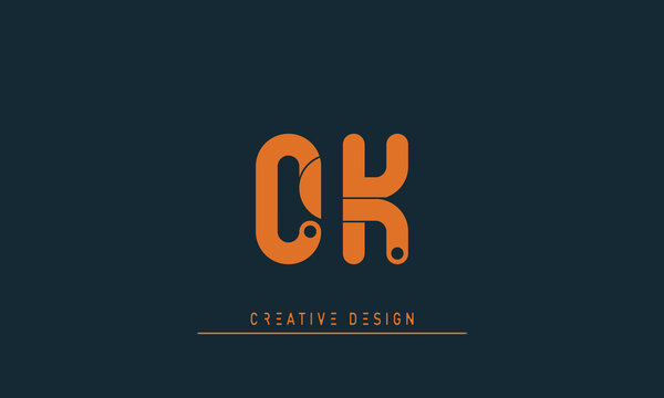 Alphabet letters Initials Monogram logo CK , KC