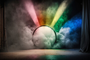 Wall Mural - scene in colorful smoke