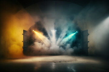 Wall Mural - scene in colorful smoke
