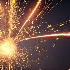Poster - Sparks and flashes. Screensaver or background.