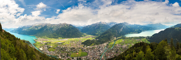 Sticker - Panoramic view of Interlaken