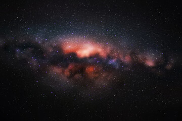 Poster - milky way, stars and nebula. night starry sky. space vector background