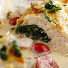 baked chicken fillet with spinach 2