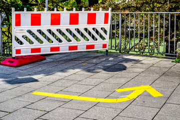 Canvas Print - modern construction barrier in germany