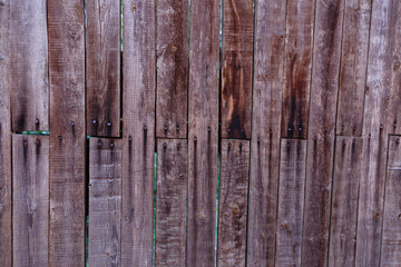 Old wood texture with nails background with natural pattern. Unpainted wooden backdrop