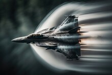 Jet Fighter Breaking The Sound Barrier. Insane Speed. Ai Generative