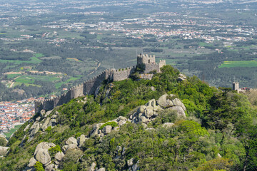 Wall Mural - Moorish medieval Castle in Sintra town, Portugal