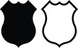 © Behemoth Digital - Police badge shape vector illustration. Law enforcement badge template.