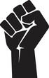 Symbol of victory, strength, power and solidarity - Raised fist - flat icon for media, apps and websites on transparent background.
