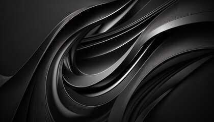 Abstract Black Wave Wallpaper Backgroud