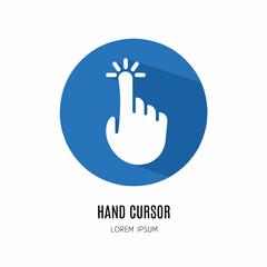 Leinwandbilder - Hand cursor logo. Illustration of hand cursor in flat. Stock vector.