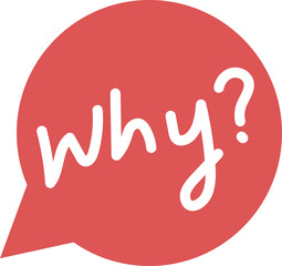 Wall Mural - There is a handwritten English word in the dialog message bubble, why,