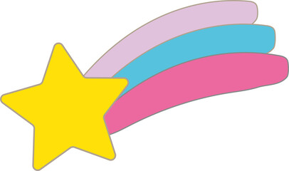 Wall Mural - There are shooting stars in three colors