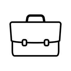 Wall Mural - Business bag icon, briefcase vector icon. Suitcase, portfolio symbol, linear style pictogram isolated on white.