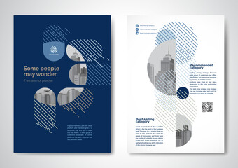 Template vector design for Brochure, AnnualReport, Magazine, Poster, Corporate Presentation, Portfolio, Flyer, infographic, layout modern with color size A4, Front and back, Easy to use.