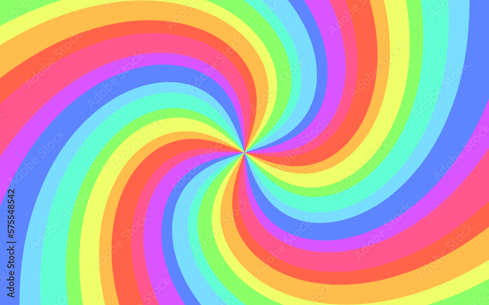 ポップな虹色のサイケデリックな放射状の背景 Stock Vector | Adobe Stock