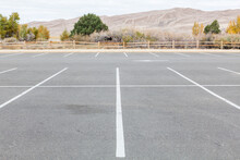 An Empty Parking Lot In Great Sand Dunes National Park, Colorado During The Government Shutdown.