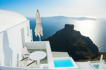 Wall Mural - White architecture of Santorini island, Greece.