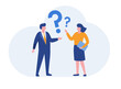 © yelosmiley - Concept illustration Frequently asked questions, people around question marks, perfect for web design, banner, mobile app, landing page, vector flat design