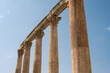 Colonnade with Corinthian Pillars at the Roman Cardo Maximus Colonnaded Street in Gerasa, Jarash, Jordan