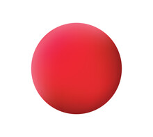 Red Ball. Sphere Button For Decoration
