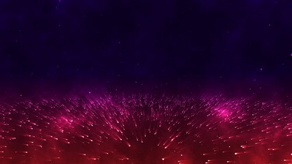 Wall Mural - Beautiful glittering particles flares spinning feels like planet in space background animation 