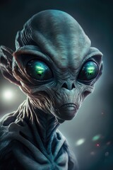 Poster - Aliens and extra terrestrials from other worlds made with generative ai