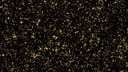 Wall Mural - gold stars flash quickly. motion loop 4k background at 60fps.