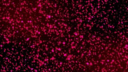 Wall Mural - Red stars and shiny particles flash quickly—abstract loopable 4k background at 60fps.
