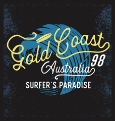 Poster - Surf typography, t-shirt graphics, vectors