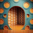 60s 1960s Retro Wallpaper Background - 60s Texture Backgrounds - 60s Vintage Backgorund created with Generative AI technology