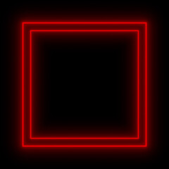 Wall Mural - red glow squares on black background - abstract light effect element design