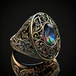 © Aro - Fantasy ring, magic jewelry for witch or wizard. Ai art. Game icon