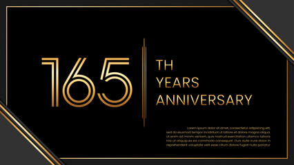 165th year anniversary design template. vector template illustration