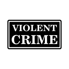 Violent crime stamp icon vector logo design template