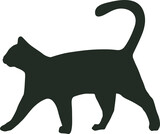 Fototapeta Koty - black cat cute and the shadow