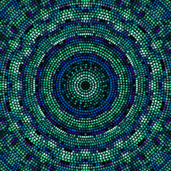 Fototapete - Vector seamless mosaic art pattern. Art background.