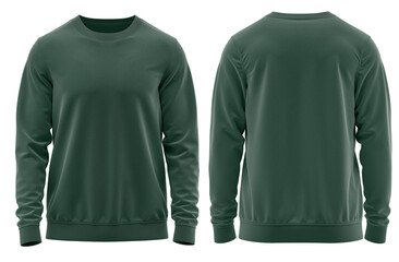 Sweatshirt  Long-sleeve Round neck Rib cuff and hem, fabric texture, and topstitching with very high-quality 3D render for Apparel Mockup