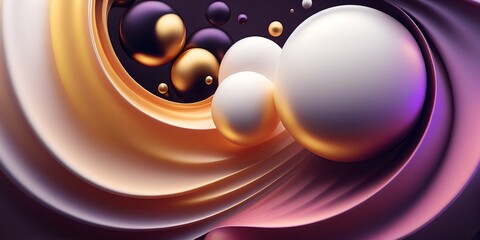 soft smooth round render background,digital illustration generative AI