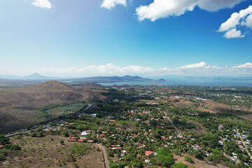 Sticker - Panorama view of Managua city Nicaragua