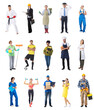 © alotofpeople - Diverse professions people on white