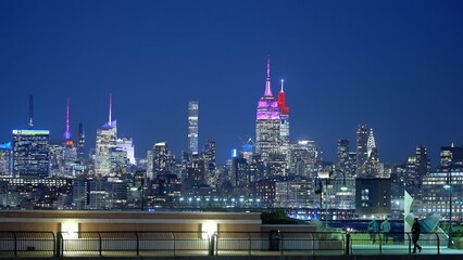 Wall Mural - Midtown Manhattan with Empire State Building at night - travel photography